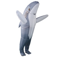 Costume de mascotte gonflable amusant de requin de dessin animé pour spectacle d'Halloween, tenue de fête, fabrication chinoise ODM FZ1758