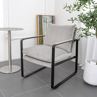 Einzels ofa Wohnzimmer Komplett set Einfacher europäischer Stil Kleine Wohnung Lässig Eisen Industries til Amerikanisches Land