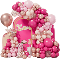 Offre Spéciale copines décorations de fête d'anniversaire de la Saint-Valentin or Rose arc de ballon rose ensemble pour décor de fête