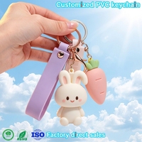 Porte-clés en caoutchouc 3D durable, écologique, non toxique, avec logo personnalisé, cadeau promotionnel d'entreprise, cadeau d'entreprise de marque