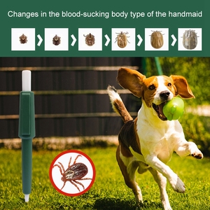 Extractor de garrapatas para perros y gatos, producto de aseo para mascotas, pinzas de ácaros, lengüetas de pluma - Product Image 5