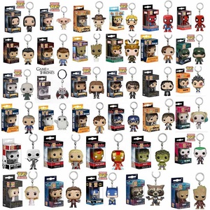 Popular 3D de plástico llavero de goma suave con hierro Mans FUNKO POPO Marvel Q versión llavero de PVC - Product Image 6