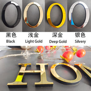 Acrilico corsivo alfanumerico italiano lettera 3D festa di compleanno decorazione festa di nozze EVA oro argento muro adesivo Poster - Product Image 3