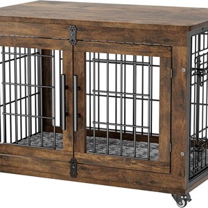 Cross-border for Hot-selling Puppy <strong>Cage</strong> Pet Furniture Double Doors Iron Gate Anti-bite Waterproof <strong>Dog</strong> <strong>Cage</strong> for Indoor All - Product Image 5