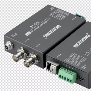 Kit de Video 12G-SDI con <span class=keywords><strong>Tally</strong></span> y Salida de Bucle, RS485 Inverso, Alimentación CC, Alimentación Tipo C, Extensor Convertidor de Fibra Óptica LC de 10KM - Product Image 1