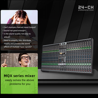 Console de mixage audio professionnelle MQX24 199DSP, mixeur de carte son 24 canaux, système de mixage sonore