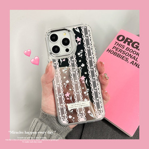 <span class=keywords><strong>Coque</strong></span> de téléphone en dentelle à motif floral effet miroir pour <span class=keywords><strong>iPhone</strong></span> 17 16 15 14 Pro Max 14 Pro, protection anti-chute, film de protection d'objectif pour femmes 13 <span class=keywords><strong>12</strong></span> - Product Image 5