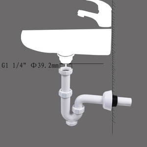 WaiiHO 002 Clásico y Elegante Desagüe de Pared Moderno para Lavabo, Filtro de Plástico Pulido, Inserto para Lavabo de Baño - Product Image 2