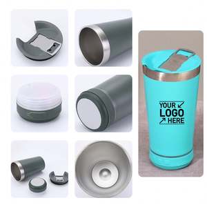 Vaso de Cerveza con Altavoz Integrado, de Acero Inoxidable de Doble Pared y 16 oz, con Logotipo Personalizado, para Viajes, Campamentos y Música - Product Image 3