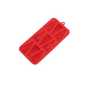 Christmas Tree Silicone Mold 6 Cavity Red Baking Chocolate Candy Mold Cake Tools - Product Image 1