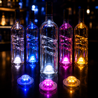 Longstargift Présentoir de boissons de style moderne pour promotion de marque, éclairage RGB, lumière LED pour bouteilles
