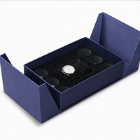 Boîte cadeau rigide de luxe personnalisée à double ouverture avec fermeture magnétique pour bijoux, cosmétiques, emballage haut de gamme