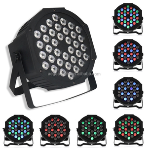 Luci RGB per Feste DJ a Prezzo di Fabbrica, Faretto LED RGB Piatto in Plastica con 36 LED e Telecomando - Product Image 2