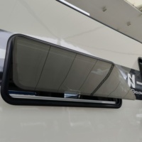 Fenêtre de camping-car à coins arrondis 600*600mm avec cadre intérieur en aluminium, store enrouleur et moustiquaire pour caravane et remorque