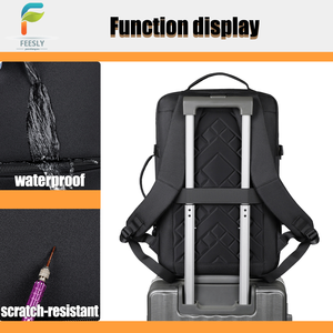 15-Inches Laptop Bag Durable Waterproof Oxford USB Port Bag Fashionable School Bag for Students - Product Image 3