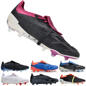 Sepatu sepak bola kualitas tinggi merek FG cleat pria sepatu sepak bola Predator desainer terpopuler