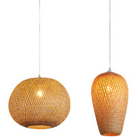 Luminaire suspendu design moderne, lampes de salle à manger, lampe suspendue en bambou, lustre pour table à manger, salon