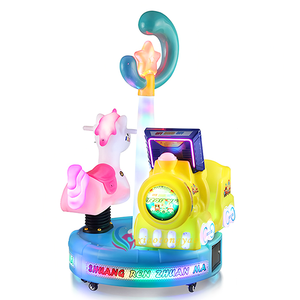 Manège à bascule commercial pour enfants en fibre de verre, à monnayeur, pour centres commerciaux et parcs d'attractions extérieurs - Product Image 3