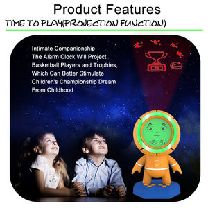 Lampe de Projection statique populaire, horloge électronique mignonne de chevet d'entraînement au sommeil des enfants - Product Image 2
