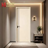 Portes intérieures modernes en MDF polymère sur mesure, isolation acoustique, construction durable, pour salle à manger, hôtel, école, villa, appartement