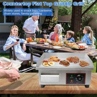 Équipement de cuisine commercial Sizhi OEM, plaque de cuisson plate 1500W, barbecue en acier inoxydable, grill électrique Teppanyaki, 50-300°C, 220-240V