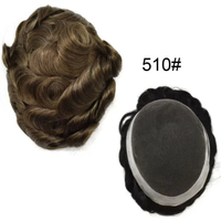 Dentelle française PU hommes toupet 100% Remy système de remplacement de cheveux humains respirant PU périmètre australien mâle prothèse de cheveux
