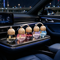 Diffuseur de parfum pour voiture 10 ml en stock, flacon en verre dégradé avec bouchon en bois, désodorisant suspendu pour voiture, aromathérapie