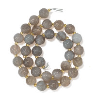 Perles de pierres précieuses naturelles sculptées à la main en forme de fleur, perles de lotus naturelles pour la fabrication de bijoux, 10 mm, quartz rose, améthyste