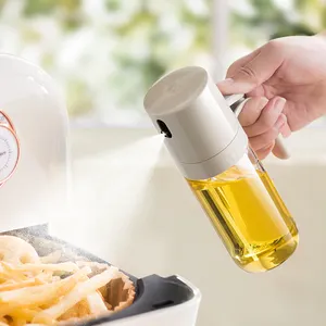 250ML Household kitchen Press-type BBQ Oil Spray Bottle Edible Olive Oil Spray Dispenser Bottle Sprayer For Cooking plastic