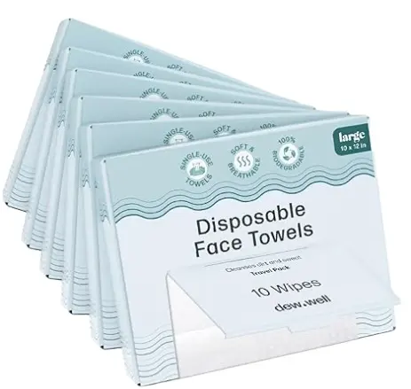 Tek kullanımlık yüz havlusu büyük tek kullanımlık yüz havlusu-60 Towelettes toplam (6 kutu)-yumuşak, nefes alabilen, % 100% biyobozunur