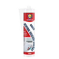 Scellant silicone neutre GORVIA N302R 300 ml, adhésif imperméable pour verre, fenêtres et surfaces en bois
