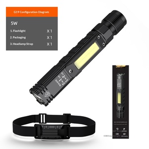 Lampe torche stylo en alliage d'aluminium rechargeable par USB, <span class=keywords><strong>1000</strong></span>+ lumens, ultra-mince, de poche, avec clip, projecteur et faisceau réglable - Product Image 6