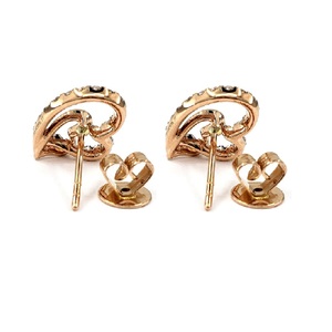 Quick Delivery Jewelry Special Design High Quality Rose Gold Natural Diamond Heart Shape Grace Clip on Studs Earrings for Women - Product Image 3