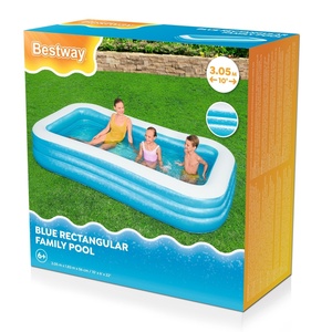 Estway-piscina familiar <span class=keywords><strong>rectangular</strong></span> <span class=keywords><strong>azul</strong></span> de lujo, 305x183x56cm, piscina <span class=keywords><strong>inflable</strong></span> para exteriores y bañera - Product Image 6