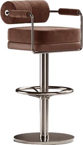 Luxury Modern <strong>Bar</strong> <strong>Stools</strong> <strong>Swivel</strong> Restaurant Chairs with Golden Velvet Seat Adjustable Height for Dining and Outdoor Use - Product Image 5