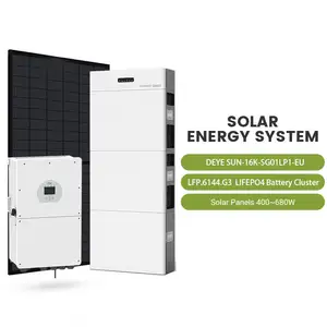 Alat sistem tenaga surya 16kW, Kit lengkap Off Grid sistem daya surya untuk rumah dengan baterai 15kWh 20kWh