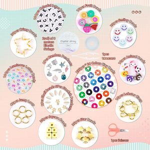 6100 Uds. Kit de fabricación de <span class=keywords><strong>pulseras</strong></span> de cuentas de arcilla 24 colores cuentas de letras Heishi de polímero cuentas de arcilla de porcelana de cerámica <span class=keywords><strong>para</strong></span> la amistad de las <span class=keywords><strong>niñas</strong></span> - Product Image 2