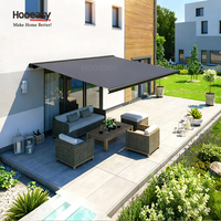Hooeasy Stores et auvents de portes et auvents en aluminium pour maison extérieure en aluminium fixe