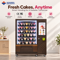 Mesin Penjual Kue Otomatis Winnsen, Display Kue Dingin, Pembayaran Tanpa Tunai untuk Toko Ritel
