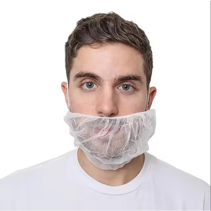 MB001 Filet de protection jetable en nylon pour barbe, <span class=keywords><strong>blanc</strong></span> et bleu, type <span class=keywords><strong>snood</strong></span> - Product Image 2