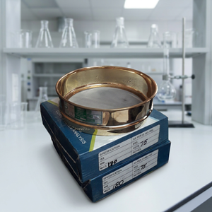 Tamiz de Latón MAYALAB de 200 mm de Diámetro, Acabado Pulido, Cumple con ASTM D4119 e ISO 3310, con Estampado Dorado, Analizador de Tamaño de Partículas Secas - Product Image 2