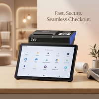 Tablette FYJ F1-T1 POS Android 13 avec écran tactile, longue autonomie de la batterie, scanner de codes 2D, paiement par bus, machine POS 80 mm 58 mm