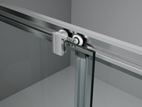 Portes de douche coulissantes en verre trempé avec cadre en alliage d'aluminium, les plus vendues pour la conception de projets et la vente en gros
