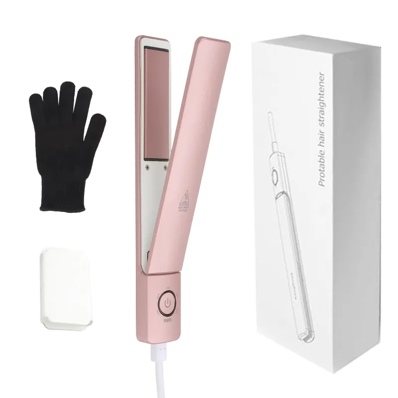 High Quality Mini Professional Flat iron Women Portable Hair Straightener Curling Iron Styling Tools 2 in 1 Hair Iron