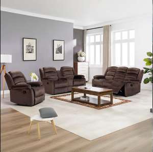 Juego de Sofás para Sala de Estar de Nuevo Diseño Personalizado Directo de Fábrica 3+2+1, Sofá Seccional Reclinable y Sillón Esquinero Reclinable 6008 - Product Image 4