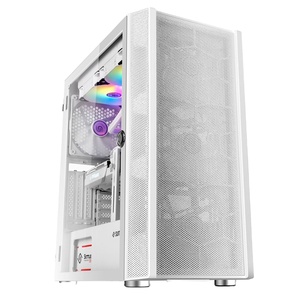 P1000 WH ATX เคสเกม MID Tower ขนาด4x140มม. พัดลม RGB Type-C USB 3.0แนวตั้ง PCI กระจกนิรภัยที่มีประสิทธิภาพเฉพาะตัว - Product Image 1