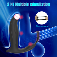 Masseur de prostate Sparta 10 fréquences, vibration onduleuse et compressive, télécommande sans fil, chargement magnétique USB, étanche