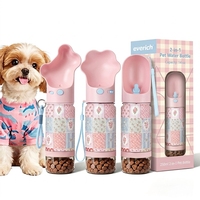Bouteille pour animaux de compagnie Everich anti-fuite 14 oz, bouteille d'eau en acier inoxydable pour la promenade des chiens en plein air