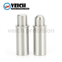 VCN510 Goupille de positionnement rétractable à ressort, à pression courte, en acier inoxydable, à tête ronde et plate, petit diamètre