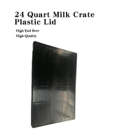 Couvercle personnalisable carré durable de caisse de lait en plastique de haute qualité de 24 pintes adapté à la caisse